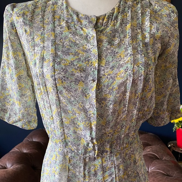SOLD🌈 Vintage 1930s sheer floral chiffon - Picture 5 of 9